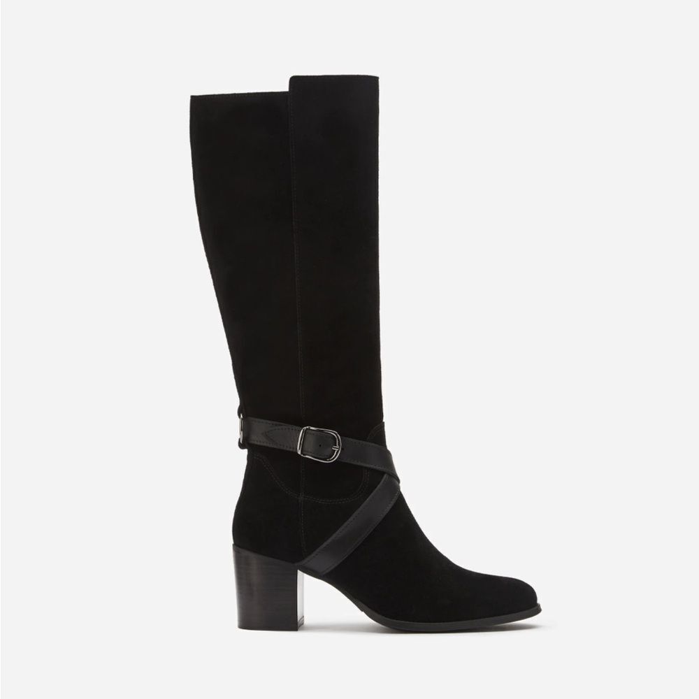 Duo Easton Knee High Boots in Black Suede